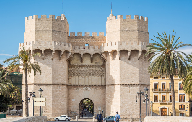 Torre de Serranos gate in Valencia