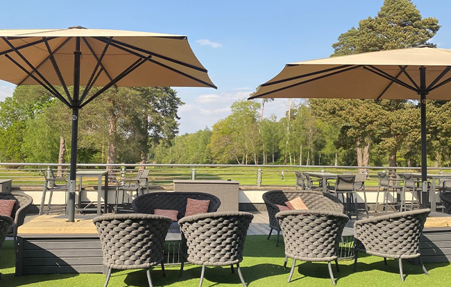 The Clubhouse terrace and view of the courses - Team Update